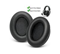 (nero) Cuscinetti auricolari di ricambio per HyperX Cloud 1/I/2/II/3/III/Pro Core/Alpha/Alpha S/Flight/Stinger