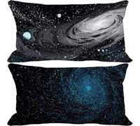 Nero Cuscini per Divano 40x70 Set di 2, Cuscini da Esterno Impermeabili Cielo stellato Design Motivo, Morbido Copricuscini Divano per Giardino Balcone Arredo Camera da Letto Estate Decorativi -p7234