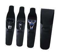 Nero Custodia in Silicone Portatile per Rasoio, Viaggio | Protezione Sottile per Lama, Ordine in Valigia, Formato Pratico, Accessorio per Collega