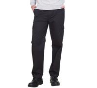 Nero da Uomo Pantaloni Stile Militare Cargo Lavoro Casual Abbigliamento 6 Tasche