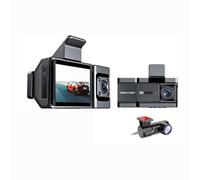 Nero,Dash Cam a 3 canali, tripla telecamera per auto anteriore e posteriore 4K 1K 2K, visione notturna IR in modalità parcheggio 24 ore su 24, sensore G, GPS integrato WiFi a 5 GHz