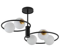 Nero Deckenleuchte Metallo Vetro Sfera G9 5-flammige Lampada Letto