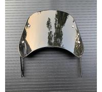 (Nero) Deflettore antivento per parabrezza per moto con teschio nero squisito da 5"-7" universale