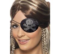 Nero Diamonte Pirata Eye Patch Adulti Alto Seas Accessorio Vestito