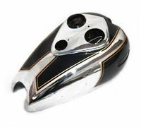 Nero Dipinta Cromato Ariel Quadrato Quattro Rosso Cacciatore Benzina Tank Gec