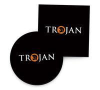 Nero e Arancione Trojan Design - Bevande Sottobicchiere - Rotondo O Quadrato