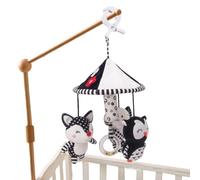 Nero e bianco Cradle Mobile - Soothing Night Light con gufo e che fa fatica | Giocattoli appesi per la stimolazione visiva di, ragazzi e ragazze | accessorio