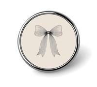 Nero E Bianco Linea Nastro Legato In Un Fiocco Rotonda Spilla per Uomo Donna Moda Distintivo Collare Pin Vestito Giacca Zaino Accessori