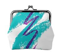 Nero E Bianco Marmo Texture Stampato Coin Purse Per Le Donne Portafoglio Borsa In Pelle PU Cambiamento Pouch Kiss-Lock Vintage Pouch, Design della tazza degli anni '90., Taglia unica, Vintage