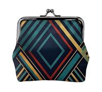 Nero E Bianco Marmo Texture Stampato Coin Purse Per Le Donne Portafoglio Borsa In Pelle PU Cambiamento Pouch Kiss-Lock Vintage Pouch, Astratto Geometrico A, Taglia unica, Vintage