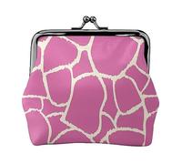Nero E Bianco Marmo Texture Stampato Coin Purse Per Le Donne Portafoglio Borsa In Pelle PU Cambiamento Pouch Kiss-Lock Vintage Pouch, Texture rosa giraffa, Taglia unica, Vintage