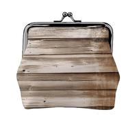 Nero E Bianco Marmo Texture Stampato Coin Purse Per Le Donne Portafoglio Borsa In Pelle PU Cambiamento Pouch Kiss-Lock Vintage Pouch, Legno rustico antico fienile, Taglia unica, Vintage