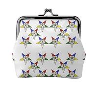 Nero E Bianco Marmo Texture Stampato Coin Purse Per Le Donne Portafoglio Borsa In Pelle PU Cambiamento Pouch Kiss-Lock Vintage Pouch, Stelle Orientali Stelle, Taglia unica, Vintage