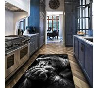 Nero e bianco Tappeto 140x200 per l ingresso lavabile Vintage Dark Gorilla Small Area Tappetino antiscivolo Tifono interno a pelo basso cucina camera da letto Lavanderia animali