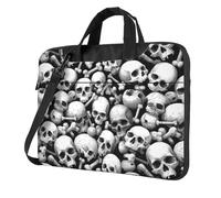 Nero E Bianco Teschi Ossa Laptop Bag Laptop Case 15.6 Pollice Computer Borse Imbottito Della Copertura Del Manicotto Per Le Donne Uomini