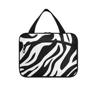 Nero e Bianco Texture Hanging Medicine Bag per Viaggiare con gancio, Designer Unisex Rasatura kit Bag per gli Uomini per la mamma WC estuche para maquillaje L