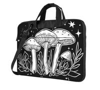 Nero E Bianco Tre Funghi Laptop Bag Laptop Case 15.6 Pollice Computer Borse Imbottito Della Copertura Del Manicotto Per Le Donne Uomini