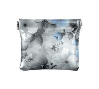 Nero e Bianco Vintage Baby Blue Moda PU Leather Change Purse Fancy Chiusura Portafoglio Titolare di Carta per gli Uomini Donne Viaggio Bolsa pequena para monedas