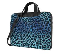Nero E Blu Leopard Stampa Modello Laptop Bag Laptop Case 15.6 Pollice Computer Borse Imbottito Della Copertura Del Manicotto Per Le Donne Uomini
