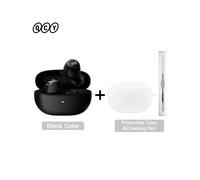 (Nero e custodia) Cuffie wireless HT07 ANC con cancellazione del rumore da 40 dB, auricolari TWS, 6