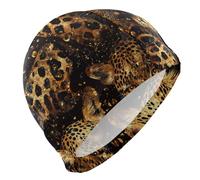 Nero e Oro Leopard donne nuotare per adulti Capelli corti impermeabile per il nuoto Protezione dei capelli e Drag Riduzione gorra para nadar de mujer