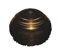 Nero E Oro Sfondo 2 Cuffie Da Doccia Donne Riutilizzabili Grande Cuffia Da Doccia Uomini Quickdry Cura Dei Capelli Lungo Breve Bagno Bambini
