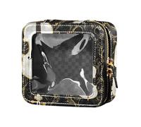 Nero e Oro Violino Cinese Trasparente Makeup Bag Viaggio Toiletry Bag Mini Contenitori di Trucco per Viaggio
