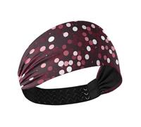 Nero e Rosso Paillettes Finte Antiscivolo Fasce spesse per le donne Fasce elastiche per il lavaggio del viso Lavaggio del viso Allenamenti bandas para el cabello de mujer