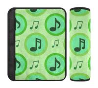Nero e Verde Nota 2 pz seggiolino auto Strap Pads, Più Comfort Guida, Car Seat Belt Covers per Camion Aereo Sedan 25,4 x 19,6 cm funda para cinturón de carro