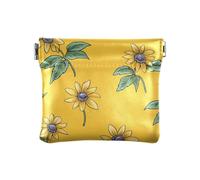 Nero - Eyed Susan - Portamonete da donna in pelle bicolore conveniente, mini astuccio per cosmetici, per ragazze e donne