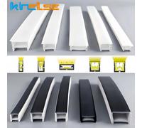 Nero flessibile LED lampada al neon corda tubo in silicone diffusore canale da incasso per WS2811 WS2812B luci di striscia al neon a nastro impermeabile