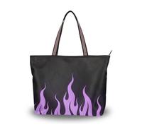 Nero Fluorescente Fiamma Fresco Viola tessuto di seta borse hobo con cerniera borse alla moda per le donne