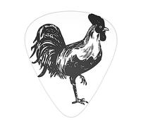 Nero Gallo Chitarra Pick 12 Plettri Moda Durevole Basso In Una Scatola Per Ukulele Chitarra Elettrica Basso