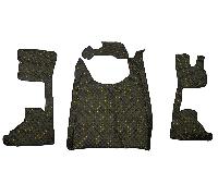 Nero + Giallo Tappetini Eco Pelle Cover per DAF Xg / Xg + 2021 + Righthd Trucks