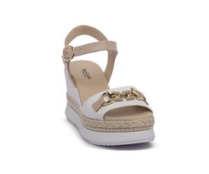 NERO GIARDINI 707 LOIRA BIANCO sandali Donna 38