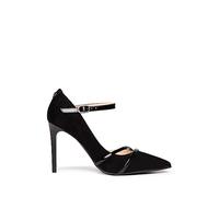 Nero Giardini Décolleté in camoscio Nero con Tacco Alto e Cinturino - 205570DE 100 - Taglia 38