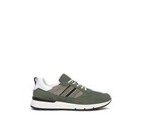 Nero Giardini E202351U Sneakers Uomo in Camoscio, Pelle E Tela - Erba 44 EU