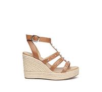 Nero Giardini E218742D Sandali Donna in Pelle - Cognac 36 EU