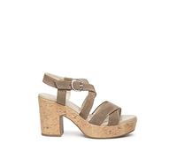 Nero Giardini E218761D Sandali Donna in Camoscio - Castoro 36 EU