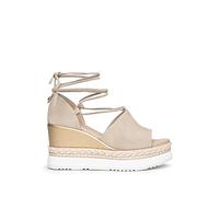 Nero Giardini E218810D Sandali Donna in Camoscio - Ivory 40 EU