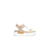 Nero Giardini E510700D Sandali Donna in Pelle E Tela - Latte 35 EU