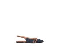 Nero Giardini E512362D Jeans Cognac Sandali a Punta Eleganti per Donna con Cinturino e Tacco Basso (Taglia 37)