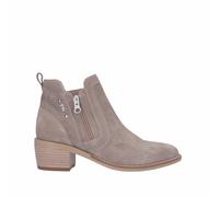 Nero Giardini E512701D Velour Col. Creta Tronchetti per Donna in nabuk con tacco medio e lampo (Taglia 38)