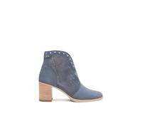 Nero Giardini E512710D Velour col. Avio Tronchetti per Donna in Nabuk con Tacco Medio e Lampo (Taglia 38)