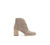 Nero Giardini E512710D Velour col. Creta Tronchetti per Donna in Nabuk con Tacco Medio e Lampo (Taglia 39)