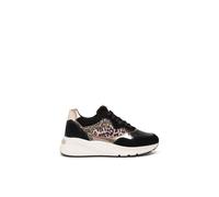 Nero Giardini E512864D Sneakers Donna in Suede, Pelle E Materiale Tecnico - Nero 39 EU