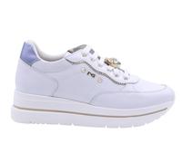 Nero Giardini E512907D Skipper Brill Bianco Sneakers Moda per Donna in Pelle con Zeppa Media (Taglia 40)