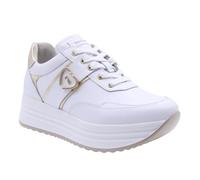 Nero Giardini E512910D Skipper Bianco Miele Sneakers Moda per Donna in Pelle con Zeppa Alta (Taglia 40)