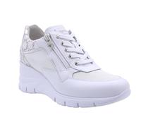Nero Giardini E512940D Skipper Rete Bianco Sneakers per Donna in Pelle Zeppa Alta (Taglia 40)