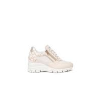 Nero Giardini E512940D Sneakers Donna in Pelle, Tela E Materiale Tecnico - Milk 36 EU
